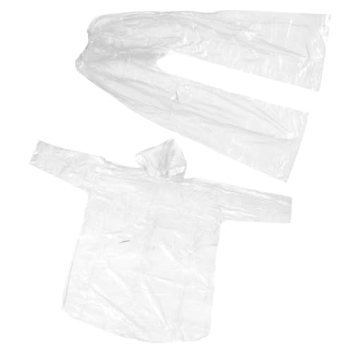 Mikikit 3-piece Waterproof Raincoat Set for Men Women Full Body Protection Rain Suit Pants Adult Peva Rainwear for Outdoor Activities