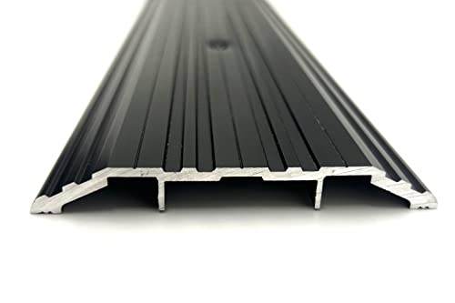 Cbw Aluminum Threshold 4" Wide 1/2" High - 36 Inch Length (Black Anodize) #TOP3