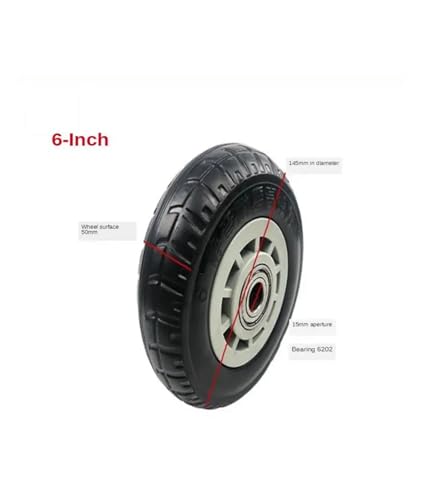 Roulette robuste caoutchouc solide industrie du plastique 468pp 6" - 3