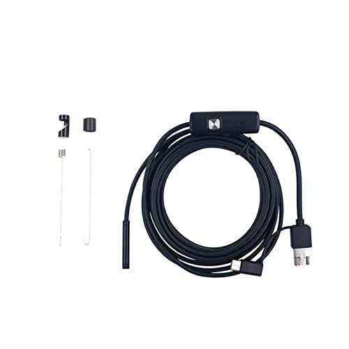 Ruiseawing Bezprzewodowy endoskop 7 mm endoskop 3 w 1 USB/Micro USB/typ C boroskop kamera inspekcyjna wodoodporna do smartfonów lusterek inspekcyjnych narzędzia pomiarowe