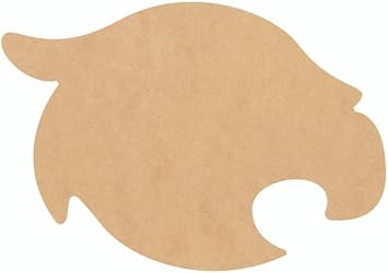 Hawk Head Mascot MDF 20" Cutout, Paintable Unfinished Wood Shape MDF 1/8"