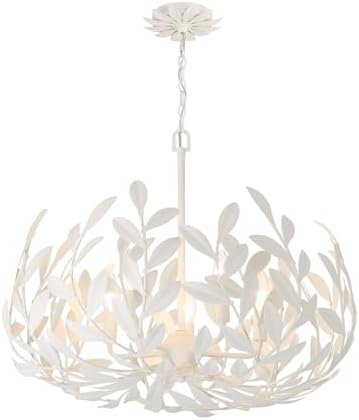 Crystorama Broche 5 Light Matte White Chandelier
