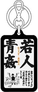 Amazon Co Jp K Kg04 若人青姦 わこうどあおかん オリジナルキーホルダー 四文字格言キーホルダー 100エンケータイステッカーシリーズ 黒 文房具 オフィス用品