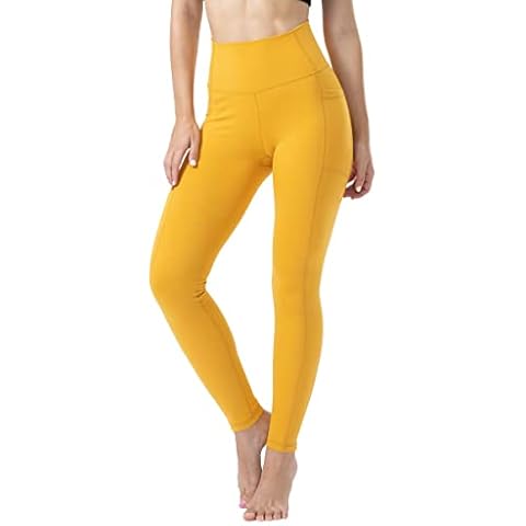 ONGASOFT Women High Waist Yoga Workout Leggings Tummy Control Brushed Soft Tight Pants with Side Pockets Cover