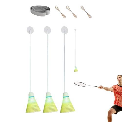 BITTU - Entrenador de rebote ajustable para un solo jugador para bádminton,Herramienta de autoaprendizaje de bádminton para parques infantiles, parques, jardines, canchas
