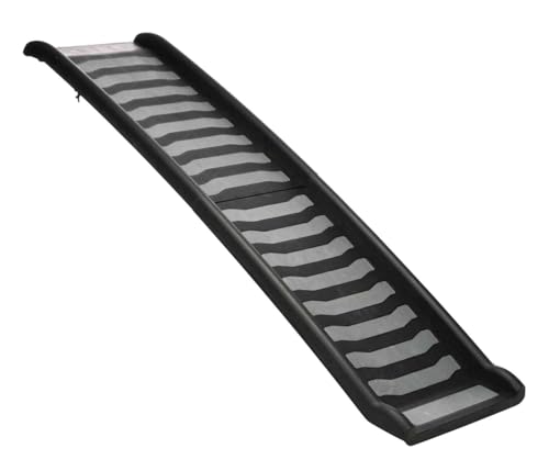 Trixie 39477 Klapp-Rampe, Kunststoff, 39 × 160 cm, schwarz/grau
