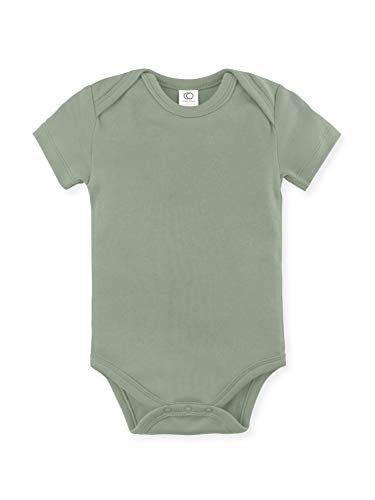 Image of Colored Organics Unisex Newborn Organic Cotton Bodysuit - Short Sleeve Infant One Piece - Baby Boy and Girl Clothing