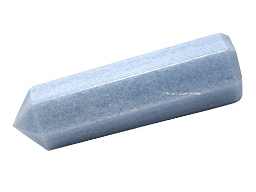 Image of Amazing Gemstone Large Blue Calcite Celestite Crystal Towers ~ Natural Healing Crystal Point Obelisk for Reiki Healing and Crystal Grid (5.5 to 6 INCH)