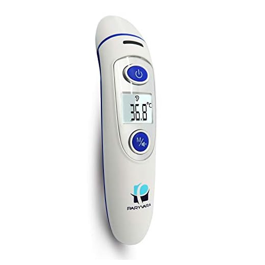 Paryvara Digital panna och örontermometer. Medicinsk termometer är lämplig för baby, spädbarn, småbarn och vuxna. Få omedelbara avläsningar. FDA-godkänd och CE Pass. (blå)