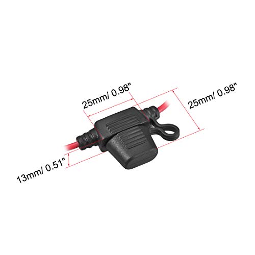 Uxcell Fuse Holder In-Line 18Awg Waterproof Fuse Holder Black 2Pcs For Small Blade Fuse #TOP1
