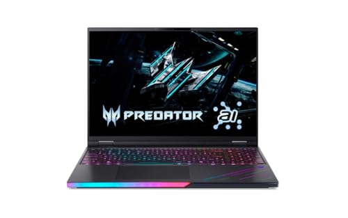 acer Predator Helios 16 AI, Intel Core Ultra 9 Processor,RTX 5090-24 GB GDDR7,32 GB/1 TB, WQXGA OLED, 16.0'/40.64 cm, 240Hz, Win 11 Home, Abyssal...