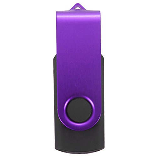 Creazy® 2GB Swivel USB 2.0 Metal Flash Memory Stick Storage Thumb U Disk (Purple)