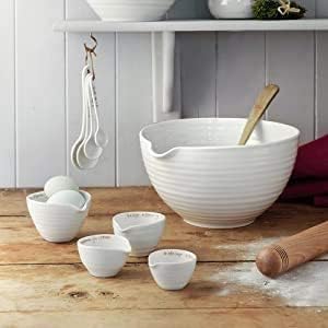 Portmeirion Home & Gifts Measuring Cups, Porcelain, White, 10 x 11 x 7 cm