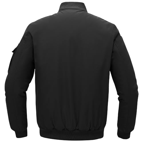 Gopune Men's Windproof Bomber Jacket Warm Water Resistant Windbreaker Winter Outwear Quilted Jackets Coats2