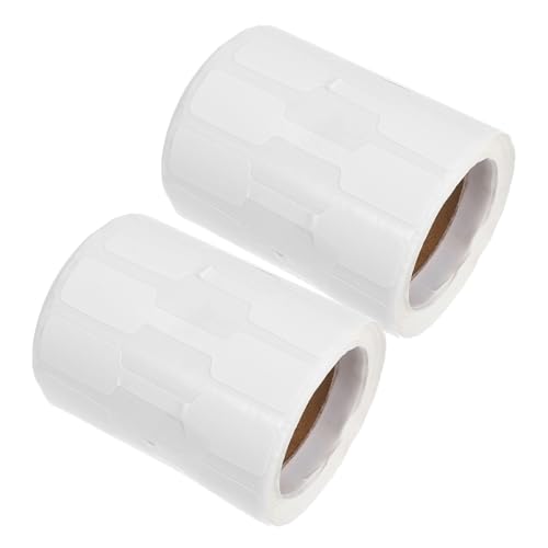 CIYODO 2 Rouleaux Étiquettes Prix Bijoux Autoadhésives Rectangulaires Résistantes Déchirure pour Colliers et Boucles Oreilles Étiquettes Prix Écrites Main Rouleau