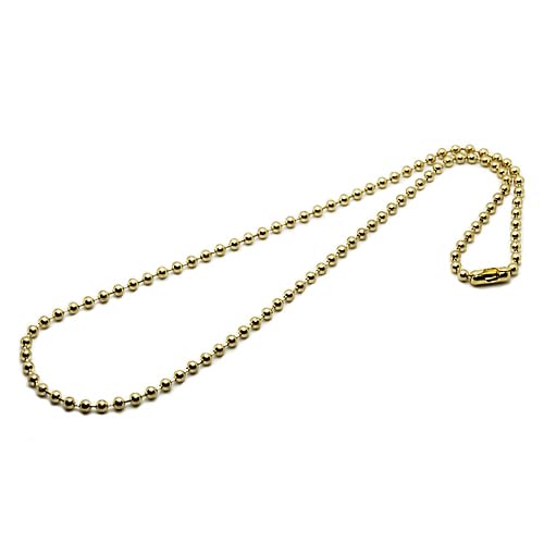 Amazon | 真鍮ボールチェーン ネックレス（幅2mm 50cm）ブラス 