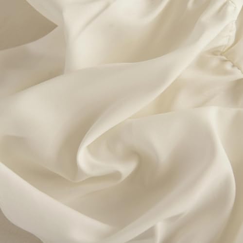 Bed Skirt Full Size Ruffled Bed Skirt with Split Corners, Full Bed Skirts 12 Inch Drop with Platform, 12'' Full-Ivory