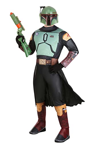 Star Wars Deluxe Adult Boba Fett Costume, Mens Halloween Costume - Officially Licensed X-Large Black #TOP1