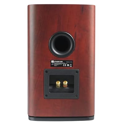 JBL Studio 620, Red Wood - High-Performance Bookshelf Loudspeaker - with 5.25 PolyPlas Cone Woofer, 2414H-1 Compression Driver & Magnetic Grille