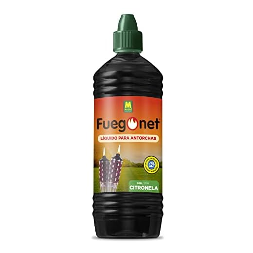 FUEGO NET Fuegonet 231204 Liquido para antorchas, Negro, 7.2x27x7.2 cm