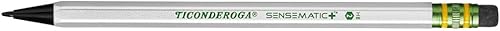 Miniatura 10 de Ticonderoga Lápiz mecánico Sensematic mina de 0028in plata 2 unidades