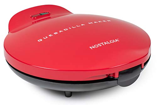 Taco Tuesday 10-Inch 6-Wedge Electric Deluxe Quesadilla Maker With Stuffing Latch, 10 Inch, Red #TOP2