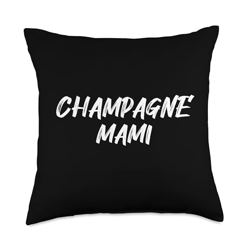 Champagne Mami Hip Hop Throw Pillow