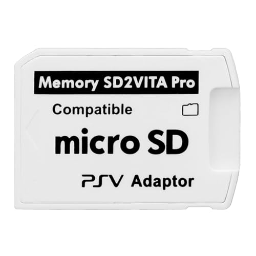 Sarini Adaptador de Tarjeta de Memoria SD para PS Vita 5.0, Soporte para Tarjetas, Caja de conversión de Memory Stick para PS Vita 1000 2000, Compatible con el Sistema HENkaku Enso, fácil de Quitar