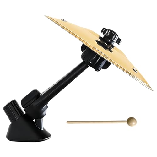 PASLSZOA Car Cymbals, Car Cymbal Air Vent, Mini Metal Drum Crash Cymbal for Music Lovers, Cars Symbol Drum Funny Musical Instruments Gadget (Gold)