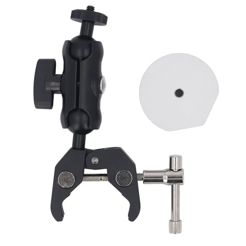 Adjustable Clamp Mount for Mini, Strong Dual Ball Head with Clamps, Aluminum Alloy Pole Car Rack Yacht Rooftop RV Table Frame Mounting Bracket, No Drilling Required, Portable and