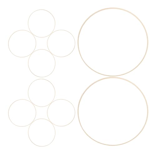 BELLIFFY 10Er Set Bambus Kranzringe 15.75 Zoll Ø Nachhaltige Holzringe Für Blumenkranz Makramee Wandbehang Diy Bastelmaterial Zur Hochzeits- Und Festdekoration