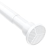 Bsyxlsx Shower Curtain Rod (1 Inch Diameter) - 28 to 73 Inches Adjustable, Never Rust Shower Rod, No Drill Tension Curtain Rod for Bathroom, Window, Doorway，Kitchen