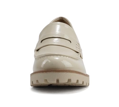 Image of Soda inchKinder inch ~ Women Slip On Chunky Mid Heel Lug Sole Penny Loafer Shoe
