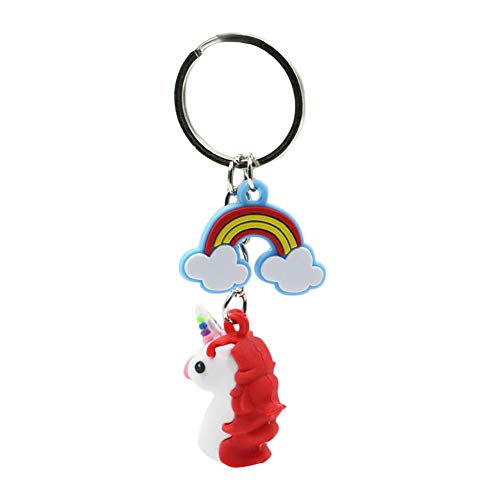 Preisvergleich Produktbild Weimay Umweltschutz Weichkleber Einhorn Schlüsselbund Doppelseitig Dreidimensional Persönlichkeit DekorationRot