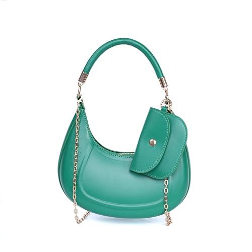 SANTORINI Verona Chic Hobo Bag – Imported Faux Leather with Dual Detachable Straps (Green)