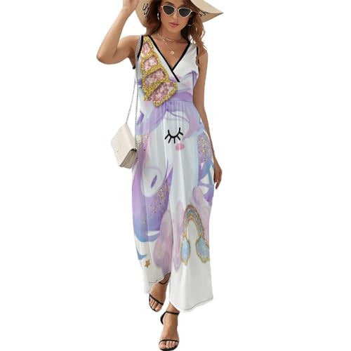Robe longue d'été sans manches pour célébrer la liberté des vacances