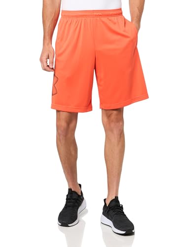 Image of Under Armour Men's Tech GraphicDISC 10 inch Shorts, (847) Fire / / Black, XX-Large