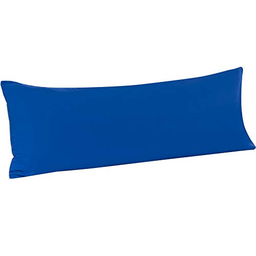 FLXXIE Body Pillow Cover - Super Soft Microfiber 20x54 Body Pillow Case - Envelope Closure, Wrinkle, Stain Resistant Royal Blue Body Pillowcase, 20x54, Royal Blue