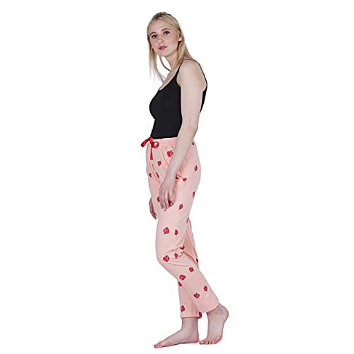 Image of Women's Cotton Printed Night Pyjama with Two Pockets