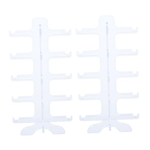 HOUDERCO 2個 構造メガネスタンド 携帯便利で省スペース設計 眼鏡 サングラス 老眼鏡収納用 ホーム オフィス 店舗ディスプレイ対応