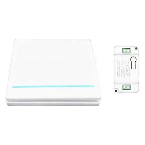 KJH-T WiFi and RF Smart 1 Gang Switch kit. Compatible with Alexa, Google Voice Control and Mobile app. Time scheduling with Free App Cover