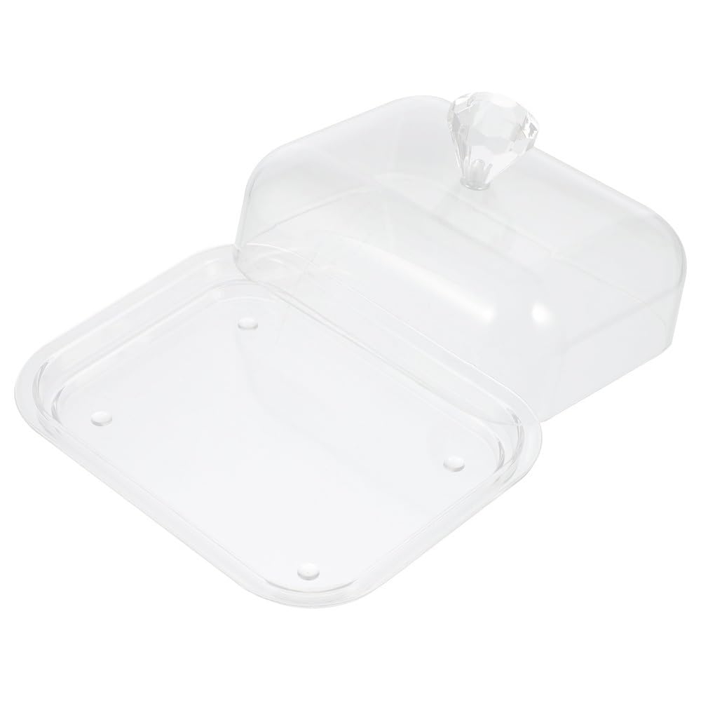 Mantequera Cajas Transparentes con Tapa for Mantequilla for el hogar, Cocina y encimeras. Mantequera