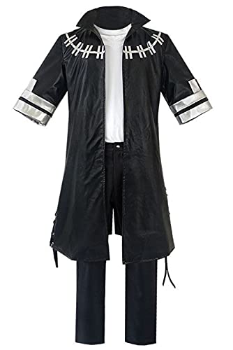 Taeyue Anime My Hero Academia Dabi Cosplay Disfraz Hombres Mujeres Halloween Boku No Hero Academia Traje Negro Chaqueta Pantalones Blanco Camiseta Conjunto Completo Cover