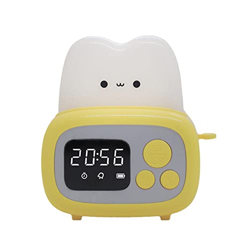 かわいいパンメーカー目覚まし時計スリープタイミング USB 充電式ホリデーギフト目覚まし時計誕生日テーブルベッドサイドデスク Z6E2 La