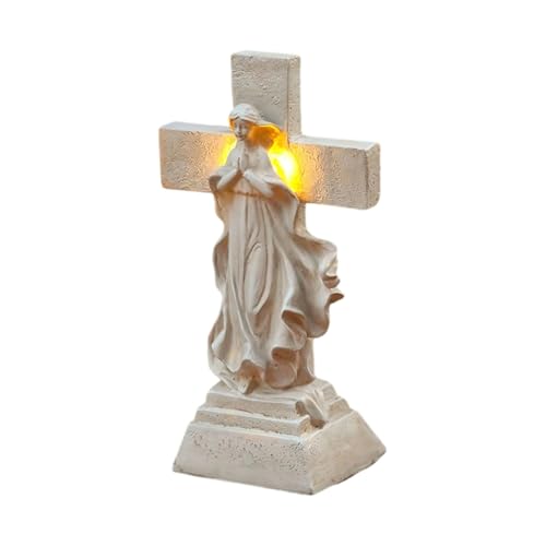 Genérico Estatua Solar - Resina Resistente a Las Inclemencias del Tiempo - Decoración de Exterior con Luz Solar,para Patio Jardín Terraza Porche y Senderos