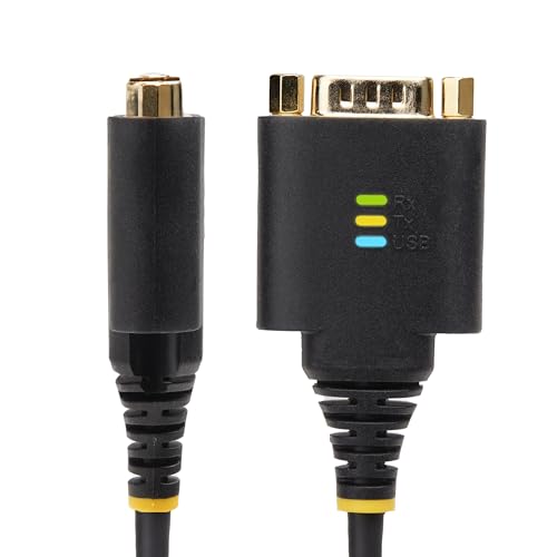 StarTech.com 2ft (60cm) 2-Port USB to Serial Adapter Cable, COM Retention, FTDI, USB to DB9 RS232, Changeable DB9 Screws/Nuts - Image 2
