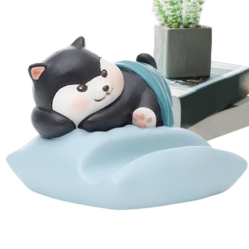 Soporte para teléfono de gato en resina con base antideslizante para escritorio