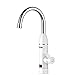 Produktbild TRNMC Elektrischer Wasserhahn Instant-Warmwasser-Heizung Moderne Küche Kleinen Einzigen Griff 360 Grad rotierenden elektrischen Wasserkocher LED Digitalanzeige 3000W / 200V (weiß)