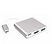 G1-Tech USB-C HUB, USB to HDMI Adapter, Type C USB 3.1 Hub USB-C to USB 3.0/HDMI/Type c Female Charging Adapter for The New MacBook Chromebook Pixel and Other Type-C Devices with Aluminum Case -Silver
