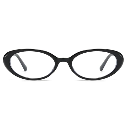 LJCZKA Oval Blue Light Glasses for Women Small Cat Eye Blue Light Blocking Glasses Ladies Anti Fatigue for Reading Texting Gaming - Image 2